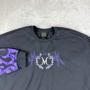 Disney Maleficent Dragon Flame Sweatshirt Men 3X Black Purple BoxLunch EUC